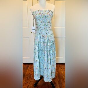 AMUR maxi strapless floral dress